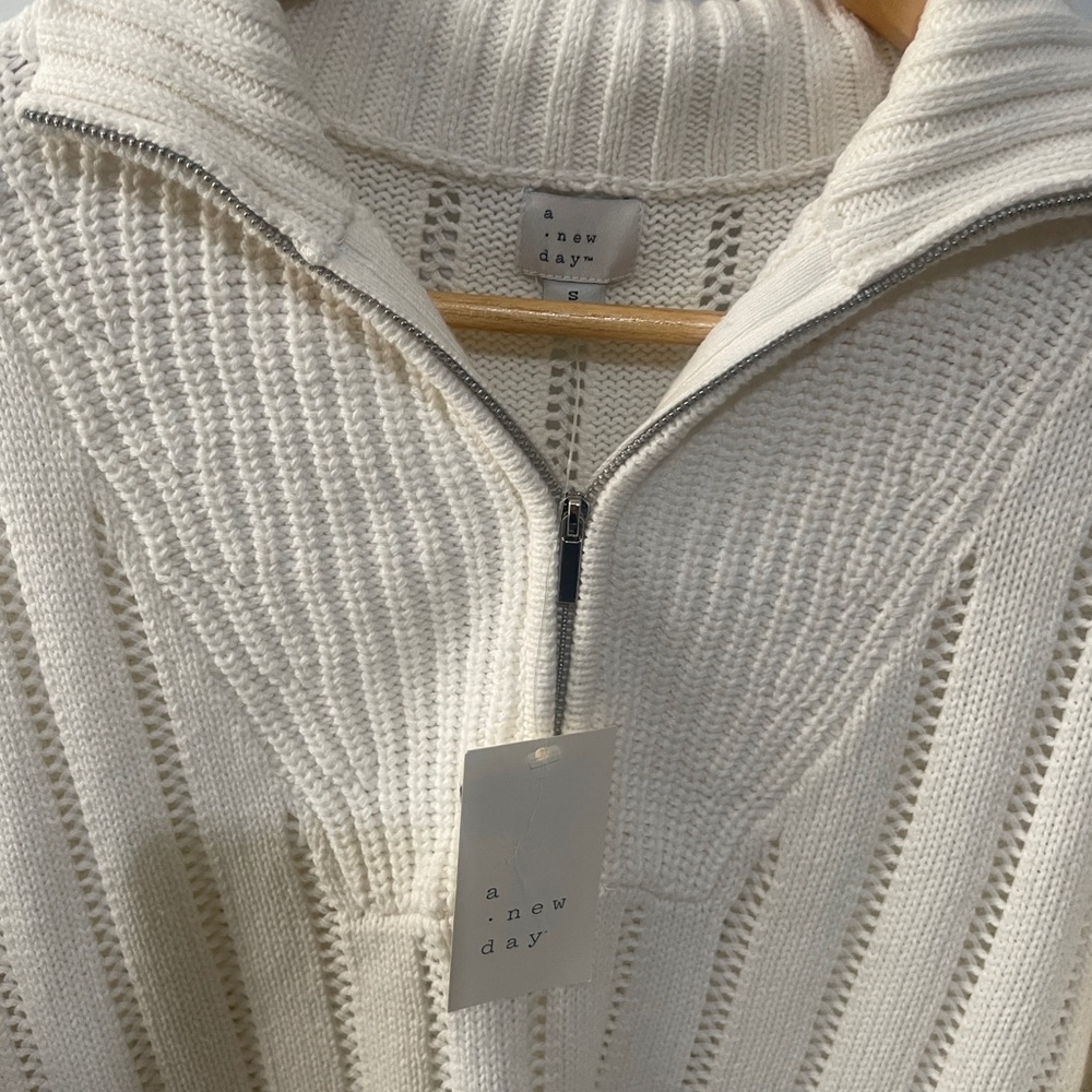 A New Day Women's Mock Turtleneck‎ Quarter Zip Pullover Sweater - Picture 6 of 6